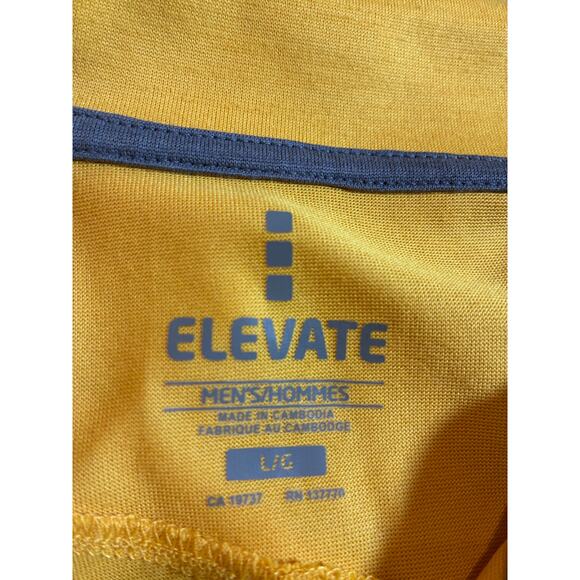 Elevate Men’s Polo Shirt Large Yellow Short Sleeve Performance Golf Casual Logo - Picture 12 of 13